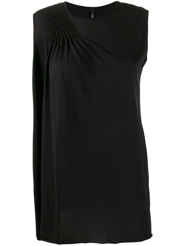 Pierantoniogaspari Pleated Detail Oversized Blouse - Black