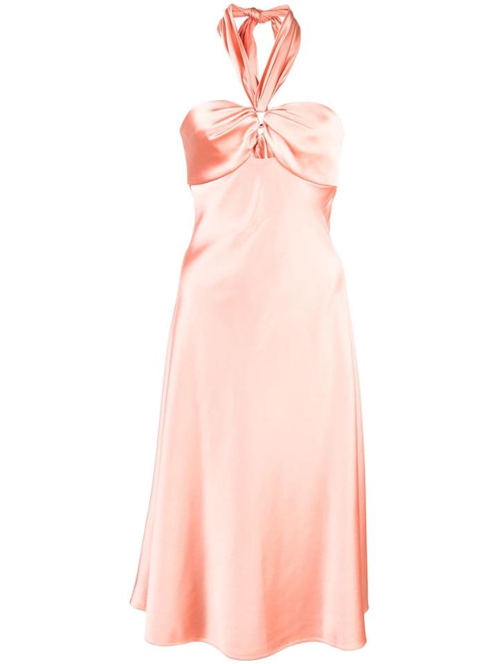 Jonathan Simkhai Halterneck Slip Dress - Pink