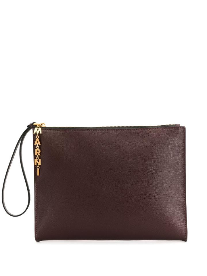 Marni Colour-block Clutch - Brown