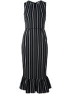 Opening Ceremony Striped Dress, Women's, Size: Medium, Black, Nylon/polyester/polyurethane