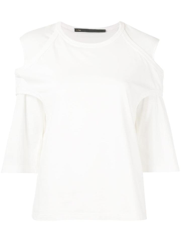 Muller Of Yoshiokubo Cold Shoulder Top - White