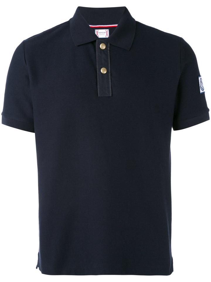 Moncler Gamme Bleu - Arm Patch Polo Shirt - Men - Cotton - M, Blue, Cotton