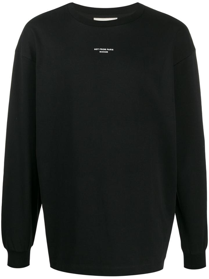 Drôle De Monsieur New York Printed Sweatshirt - Black
