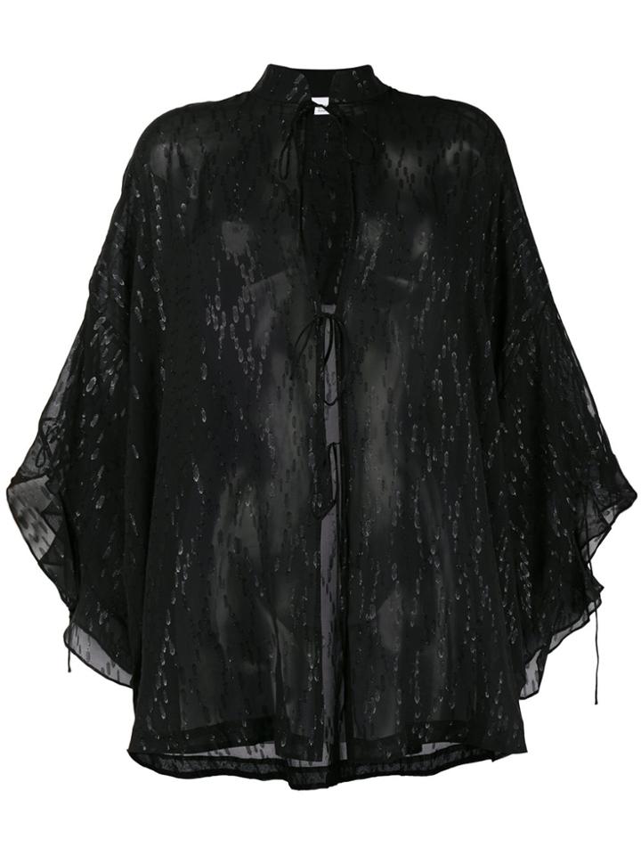 Iro Transparent Blouse - Black