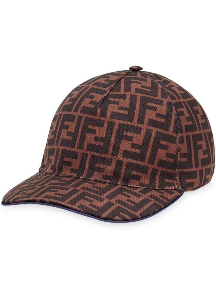 Fendi Ff Print Baseball Hat - Blue
