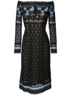 Yigal Azrouel - Bird Garden Guipure Dress - Women - Polyester - 4, Black, Polyester