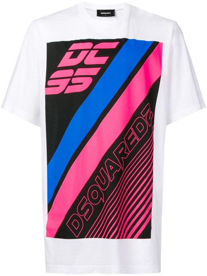 Dsquared2 Logo Print Oversized T-shirt - White