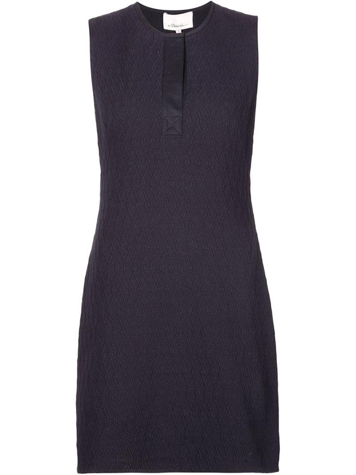 3.1 Phillip Lim Jacquard Mini Dress, Women's, Size: 6, Blue, Polyamide