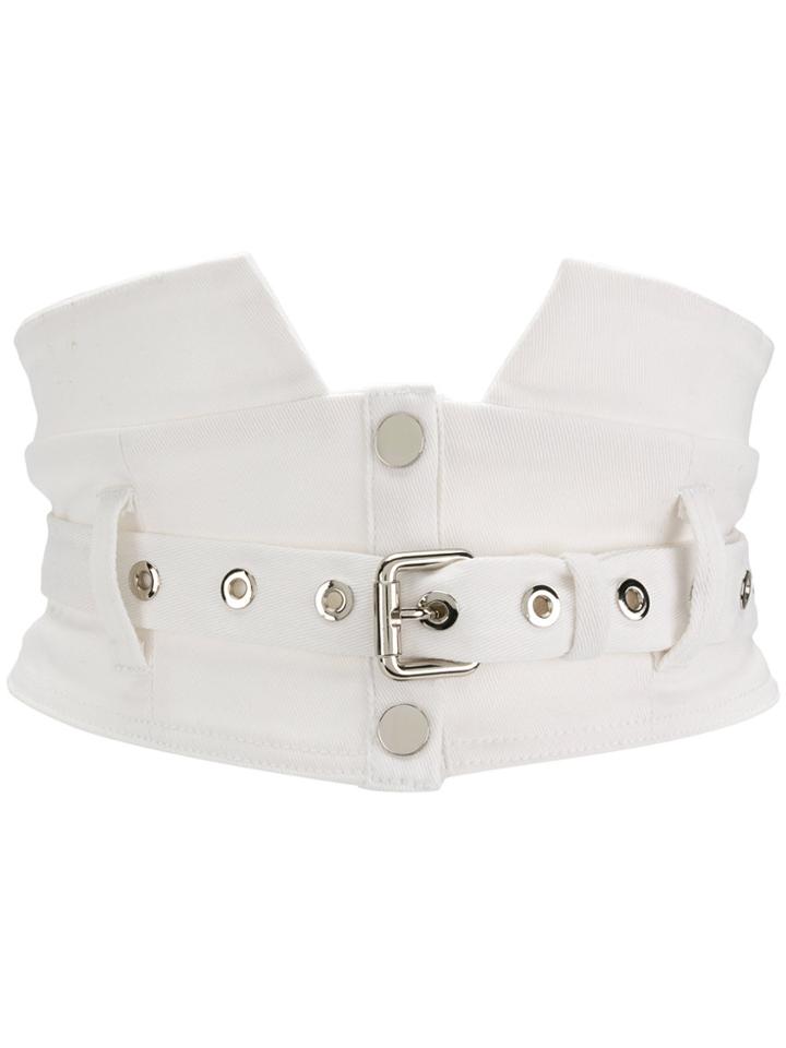 For Love And Lemons Monika Buckled Waist Belt - White