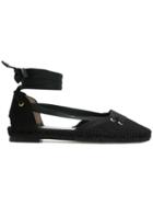 Castañer Castañer X Manolo Blahnik Pointed Tie Up Espadrilles - Black