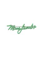 Marc Jacobs Signature Logo Brooch - Green