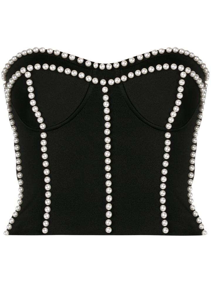 Twin-set Envers Satin Bustier - Black