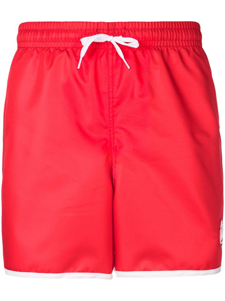 Gcds Bicolour Swim Shorts - Red