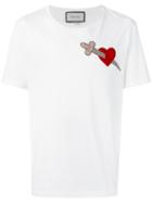 Gucci - Stabbed Heart T-shirt - Men - Cotton - S, White, Cotton
