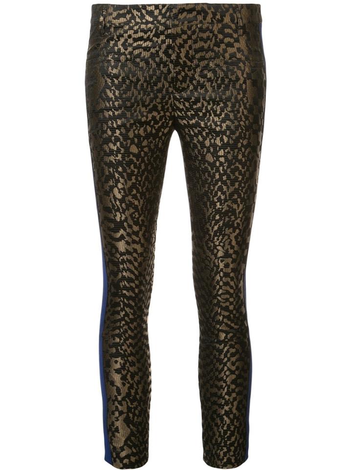 Haider Ackermann Jacquard Contrast Stripe Trousers - Green