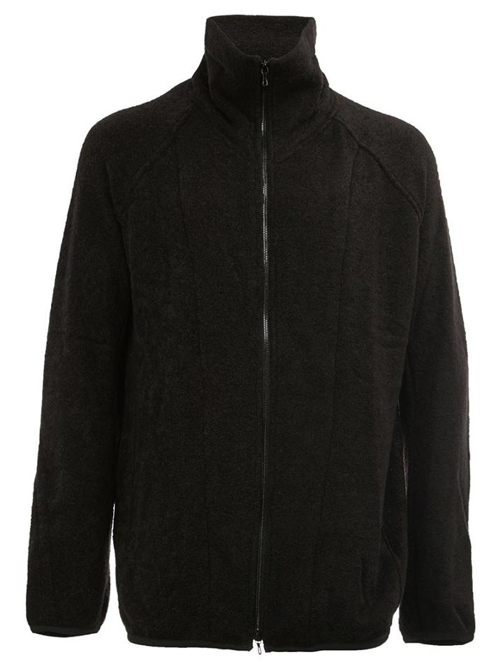 Julius Zipped Knitted Jacket, Men's, Size: 3, Black, Acrylic/nylon/wool/alpaca