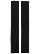 Rick Owens - Fingerless Long Gloves - Men - Virgin Wool - One Size, Black, Virgin Wool