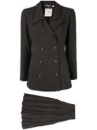 Chanel Vintage Pleated Midi Skirt - Grey