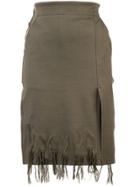 Haculla Dying To Live Fringed Skirt - Green