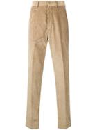 Paura Loose Fit Corduroy Trousers - Neutrals