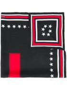 Givenchy 17 Printed Scarf, Women's, Black, Silk