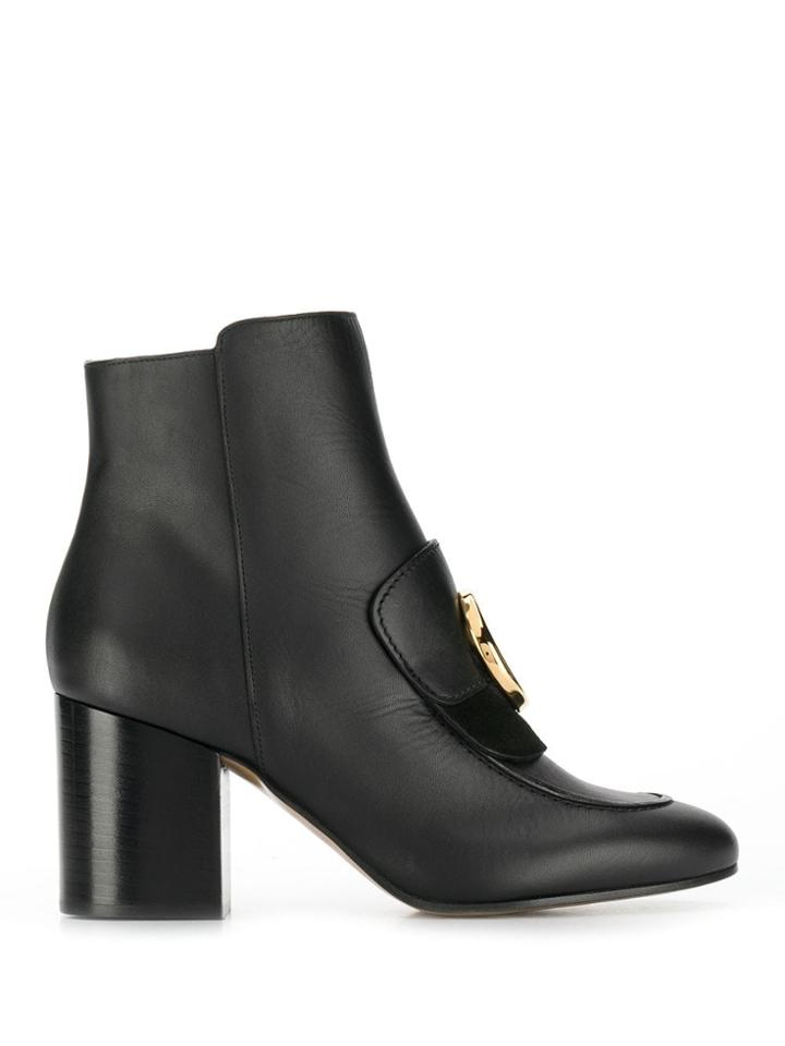 Chloé Chelsea C Zip Boots - Black