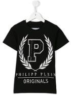 Philipp Plein Kids Logo Print T-shirt, Boy's, Size: 6 Yrs, Black