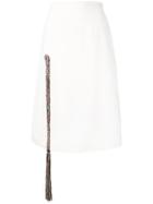 Marco De Vincenzo Side Slit Skirt, Women's, Size: 42, White, Acetate/viscose