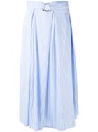 Isabelle Blanche - Striped Midi Skirt - Women - Cotton/polyamide/spandex/elastane - L, Women's, Blue, Cotton/polyamide/spandex/elastane