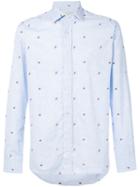 Etro - Butterfly And Ladybird Embroidered Shirt - Men - Cotton - 42, Blue, Cotton