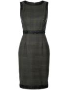 Carolina Herrera - Checked Sleeveless Dress - Women - Silk/wool - 8, Grey, Silk/wool