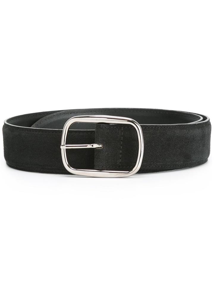 Orciani Suede Buckle Belt - Black