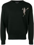 Alexander Mcqueen Embellished Skeleton Sweatshirt - Black