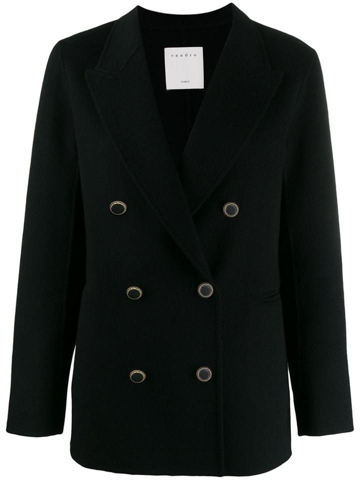 Sandro Paris Double-breasted Jacket - Black