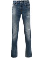 Dirk Bikkembergs Mid-rise Straight-leg Jeans - Blue