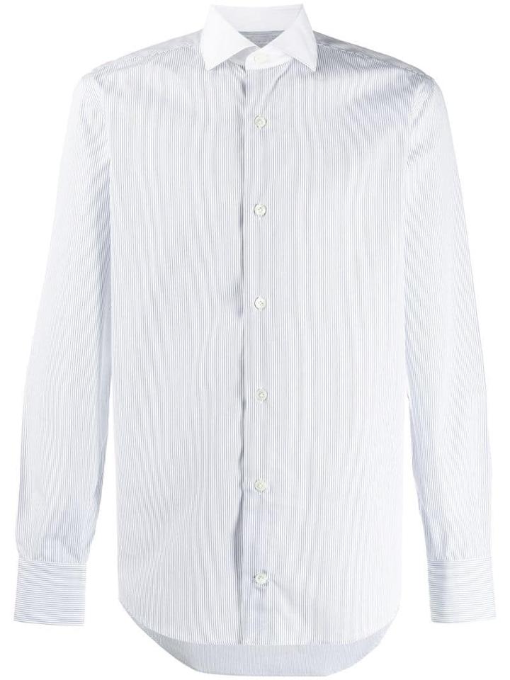 Eleventy Slim-fit Striped Shirt - Blue