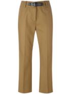 Alexander Wang Cropped Trousers, Women's, Size: 2, Nude/neutrals, Cotton/calf Leather
