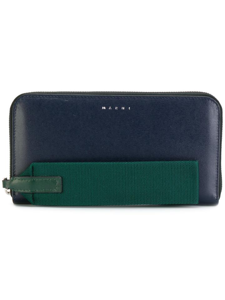 Marni Zip-around Wallet - Blue