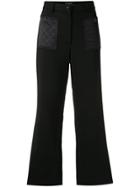 Chanel Vintage Cropped Straight-leg Trousers - Black