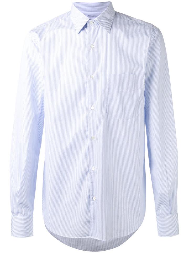 Aspesi Striped Shirt, Men's, Size: 40, Blue, Cotton