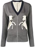 Chloé Horse Embroidered Sweater - Blue