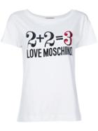 Love Moschino - Sum Up T-shirt - Women - Cotton - 42, White, Cotton