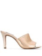 Dkny Bronx Square Toe Mules - Gold