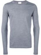 Jil Sander Crew Neck Pullover, Men's, Size: 52, Grey, Virgin Wool