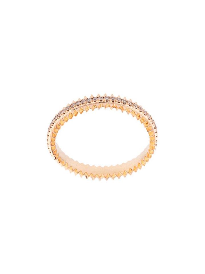 Eva Fehren 18k Rose Gold Ring With Pale Champagne Diamonds - Rosegld