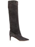 Red Valentino Knee-high Pointed Boots - Grey