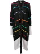 Maison Flaneur Multicoloured Long Cardigan - Black