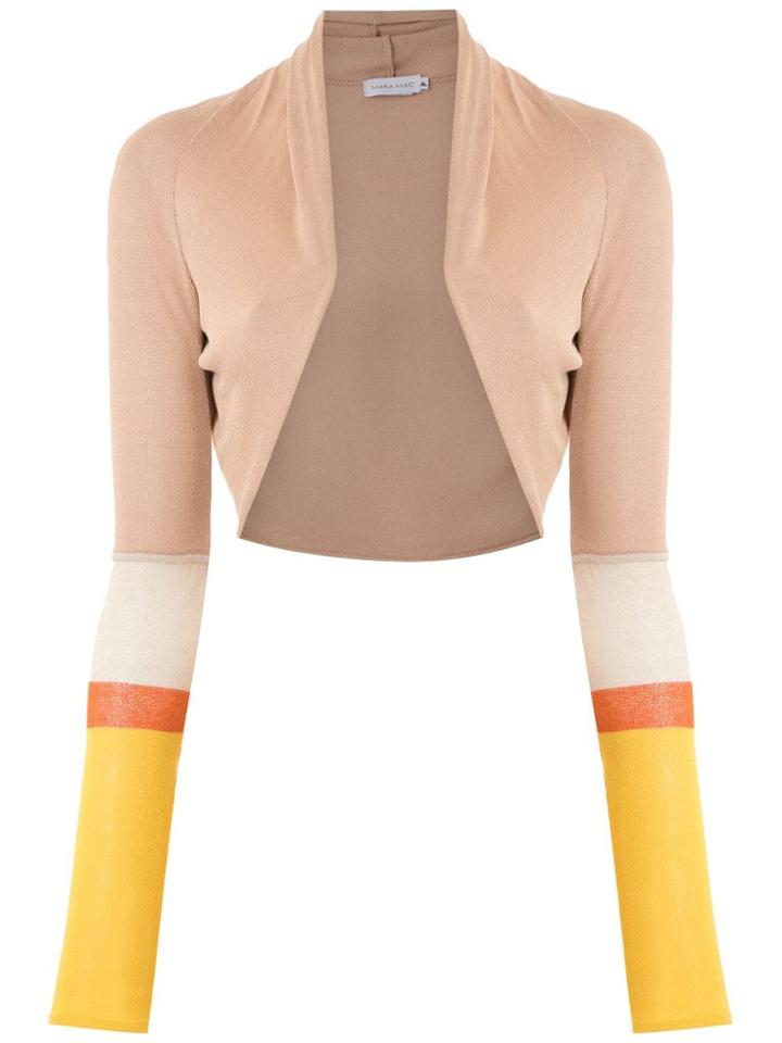 Mara Mac Knit Cropped Coat - Neutrals