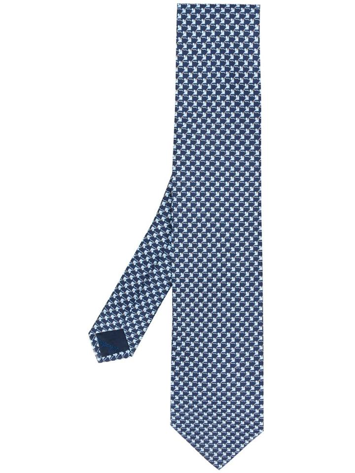 Salvatore Ferragamo Mouse Print Tie - Blue