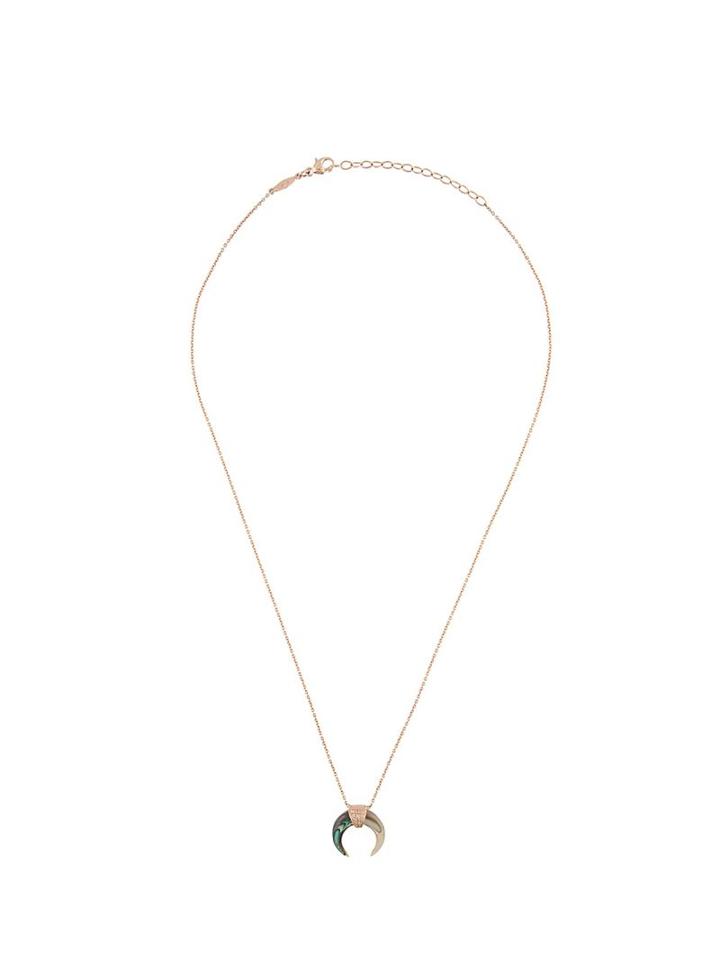 Jacquie Aiche 'mini Abalone Double Horne' Necklace, Women's, Metallic